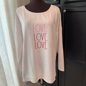 Rae Dunn LOVE sweatshirt XXL EUC